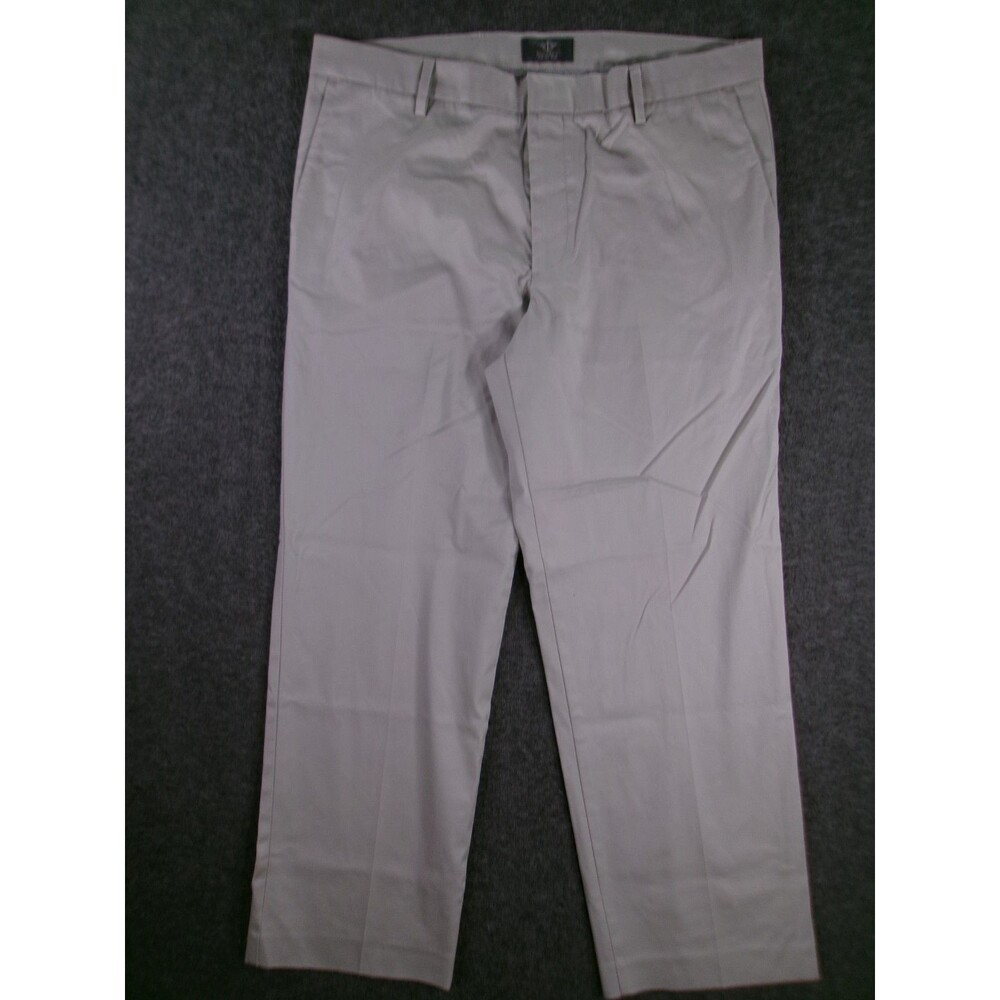 Dockers D2 Pants Men 36X30 Beige Iron Free Khaki Straight Leg Fit Office